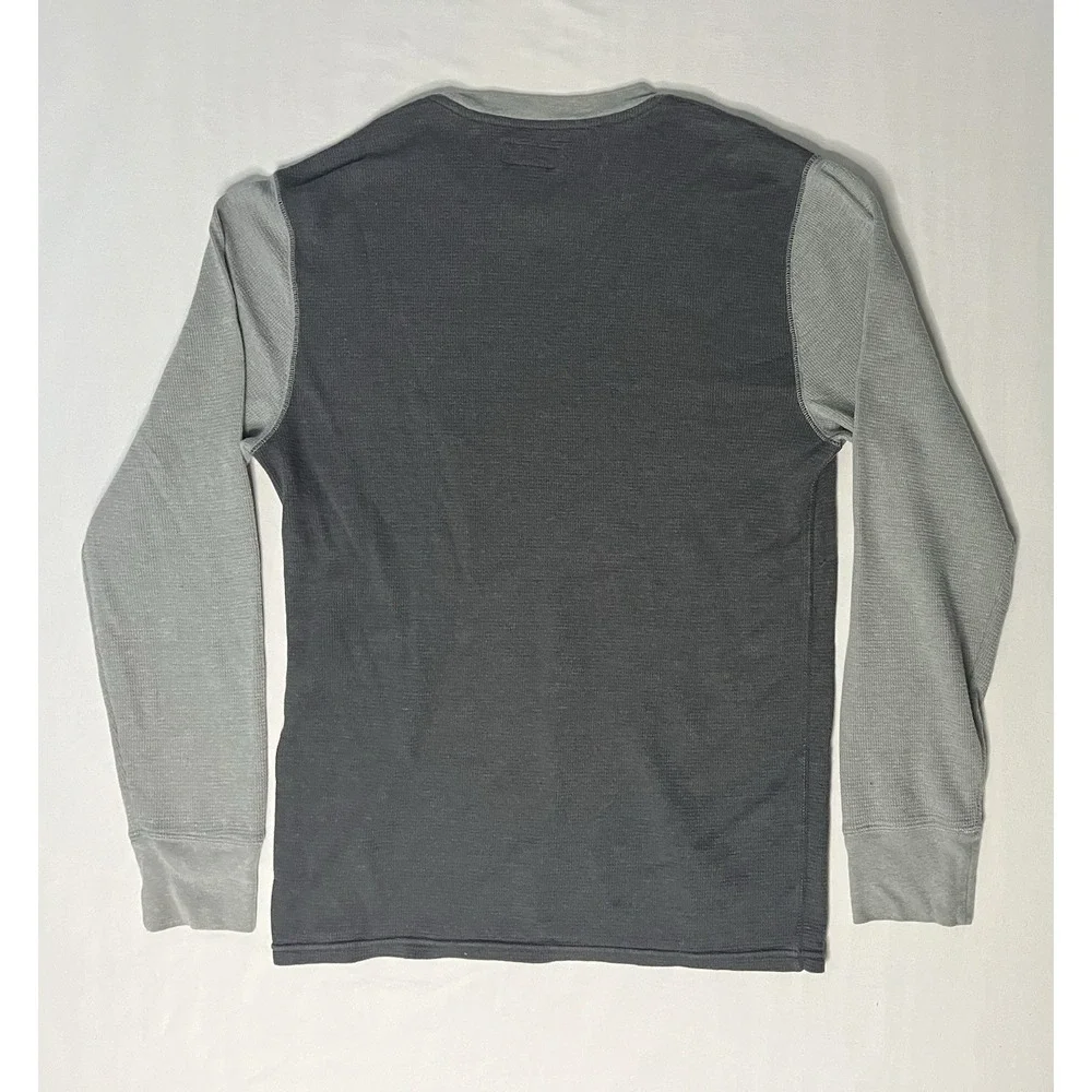 Polo Ralph Lauren Thermal Pullover Shirt Men's Size Medium Gray Long Sleeve